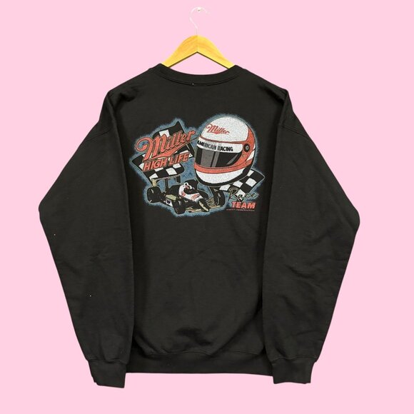 Miller High Life Beer Race Team Oversized Crewneck Sweater M - Picture 1 of 4